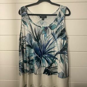 Karen Kane Blue Relaxed Sleeveless Tank